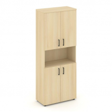 Style Project Шкаф высокий широкий SN.STS-107 Акация Лорка/Черный Ручки 796*400*1982