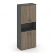 Style Project Шкаф высокий широкий SN.STS-107 Антрацит/Вяз Благородный/Черный Ручки 796*400*1982