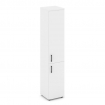 Style Project Шкаф высокий узкий SN.STU.E-104(R) Белый/Черный Ручки 400*400*1982