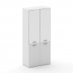Fresco Шкаф широкий высокий FRU.ST-101 white Белый Бриллиант UM/Лакобель Белый/Хром 896*460*2000