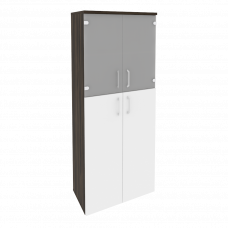 Onix Шкаф высокий широкий O.ST-1.7 Дуб Мали/Белый Бриллиант 800*420*1977