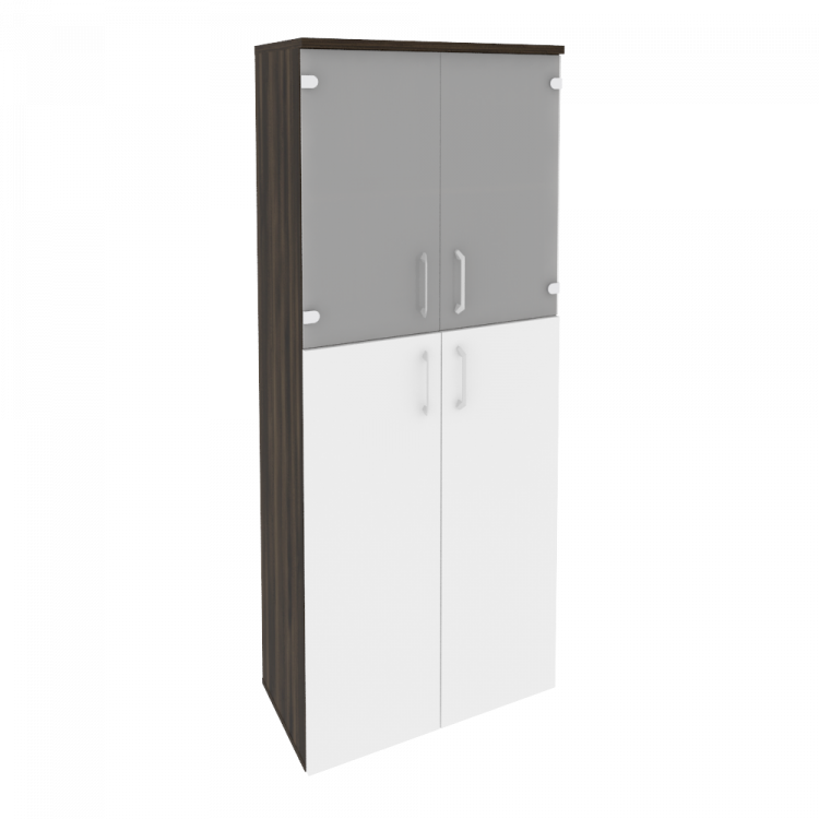 Onix Шкаф высокий широкий O.ST-1.7 Дуб Мали/Белый Бриллиант 800*420*1977