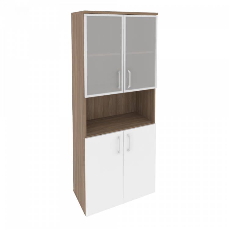 Onix Шкаф высокий широкий O.ST-1.4 R Дуб Аризона/Белый Бриллиант 800*420*1977