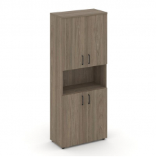 Style Project Шкаф высокий широкий SN.STS.E-107 Вяз Благородный/Черный Ручки 796*400*1982