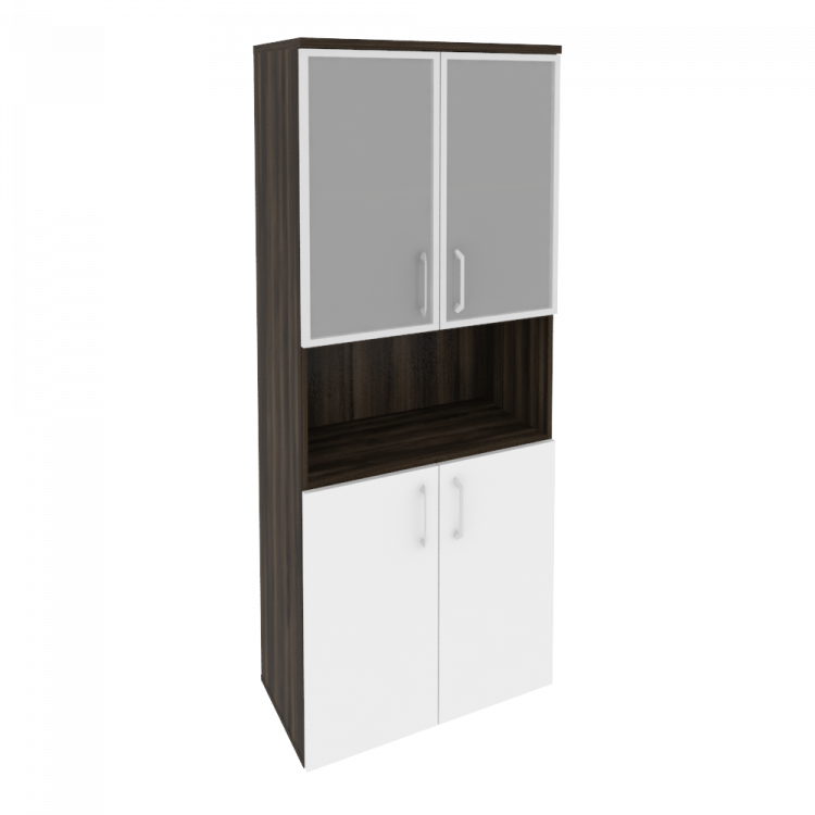 Onix Шкаф высокий широкий O.ST-1.4 R Дуб Мали/Белый Бриллиант 800*420*1977