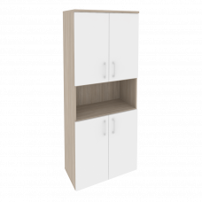 Onix Шкаф высокий широкий O.ST-1.5 Дуб Аттик/Белый Бриллиант 800*420*1977