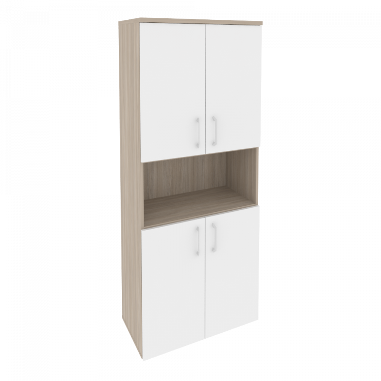 Onix Шкаф высокий широкий O.ST-1.5 Дуб Аттик/Белый Бриллиант 800*420*1977