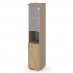 Estetica Шкаф высокий узкий правый ES.SU-1.4 (R) Латте/Тиквуд Светлый/Сатин матовый 400*420*1977