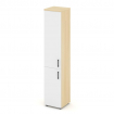 Style Project Шкаф высокий узкий SN.STU.E-104(L) Акация Лорка/Белый/Черный Ручки 400*400*1982