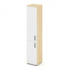 Style Project Шкаф высокий узкий SN.STU.E-104(L) Акация Лорка/Белый/Черный Ручки 400*400*1982