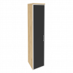 Onix Шкаф высокий узкий левый O.SU-1.10 R (L) black Тиквуд Светлый/Стекло Black 400*420*1977