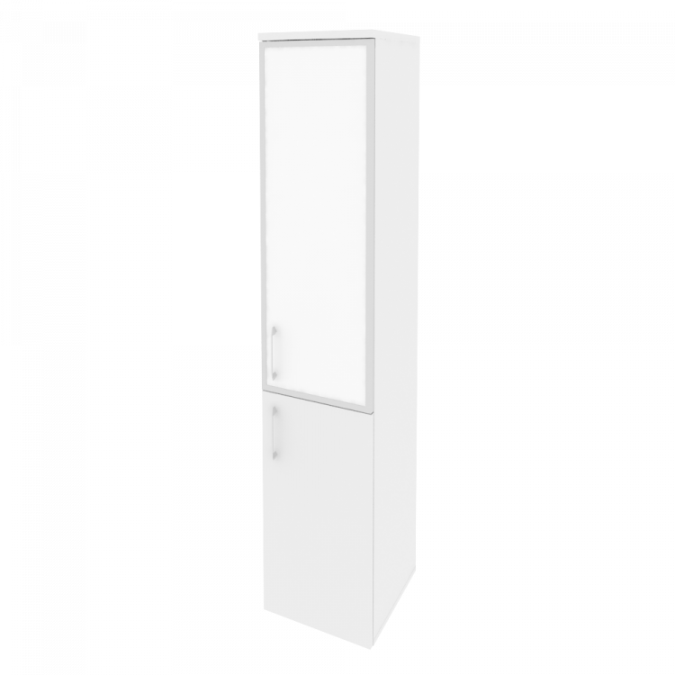 Onix Шкаф высокий узкий правый O.SU-1.2 R (R) white Белый Бриллиант/Стекло White 400*420*1977