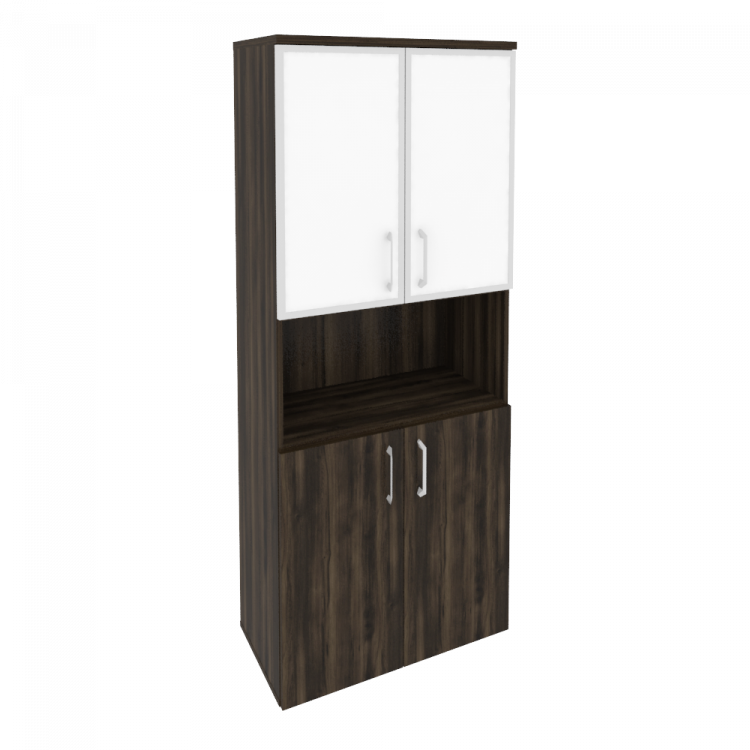 Onix Шкаф высокий широкий O.ST-1.4 R white Дуб Мали/Стекло White 800*420*1977