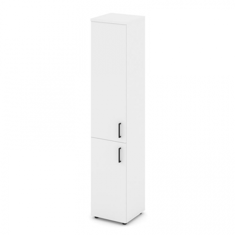 Style Project Шкаф высокий узкий SN.STU-104(L) Белый/Черный Ручки 400*400*1982