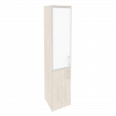 Onix Шкаф высокий узкий левый O.SU-1.2 R (L) white Денвер Светлый/Стекло White 400*420*1977