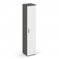 Style Project Шкаф высокий узкий универсальный SN.STU-108 Антрацит/Антрацит/Белый/Черный Ручки 400*4