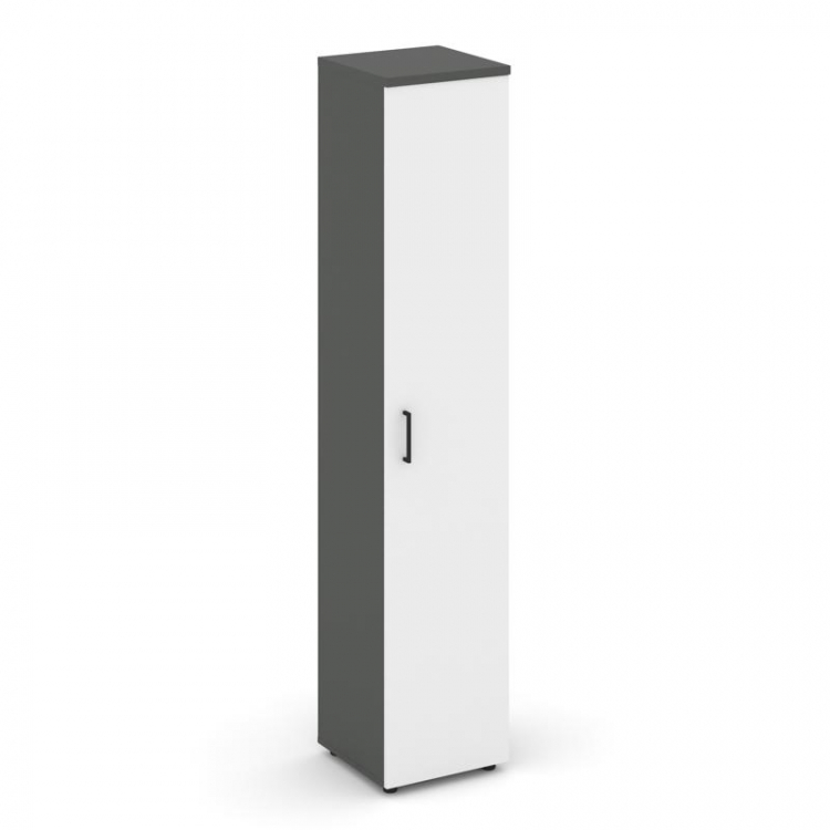 Style Project Шкаф высокий узкий универсальный SN.STU-108 Антрацит/Антрацит/Белый/Черный Ручки 400*4