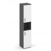Стайл Проджект Шкаф высокий узкий правый SN.STU-107(R) Антрацит NEW/Антрацит NEW/Белый/Черный Ручки