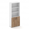 Style Project Шкаф высокий широкий SN.STS-101 Белый/Белый/Дуб Табак/Черный Ручки 796*400*1982