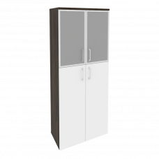 Onix Шкаф высокий широкий O.ST-1.7 R Дуб Мали/Белый Бриллиант 800*420*1977