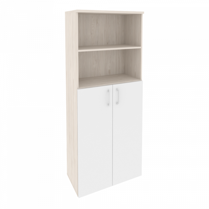 Onix Шкаф высокий широкий O.ST-1.6 Денвер Светлый/Белый Бриллиант 800*420*1977