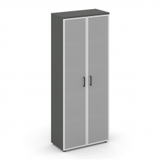 Style Project Шкаф высокий широкий SN.STS-109 Антрацит/Сатин/Черный Ручки 796*400*1982