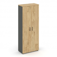 Style Project Шкаф высокий широкий SN.STS.E-108 Антрацит/Тиквуд Светлый/Черный Ручки 796*400*1982