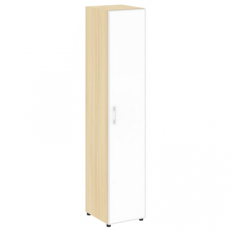 Yalta Шкаф узкий LT.SU-1.10 R (R) white Акация Лорка/Стекло White 400*450*1987