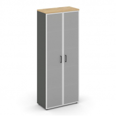 Style Project Шкаф высокий широкий SN.STS-109 Антрацит/Тиквуд Светлый/Сатин/Черный Ручки 796*400*198