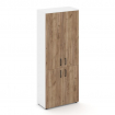 Style Project Шкаф высокий широкий SN.STS-104 Белый/Белый/Дуб Табак/Черный Ручки 796*400*1982
