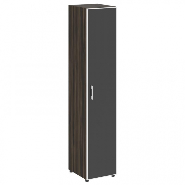 Yalta Шкаф узкий LT.SU-1.10 R (R) black Дуб Мали/Стекло Black 400*450*1987