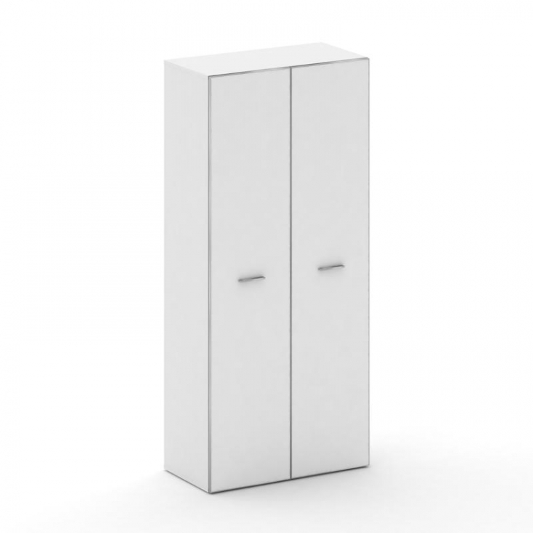 Fresco Шкаф широкий высокий FR.ST-103 white Белый Бриллиант UM/Лакобель Белый/Хром 896*460*2000