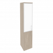 Onix Шкаф высокий узкий левый O.SU-1.2 R (L) white Дуб Аттик/Стекло White 400*420*1977