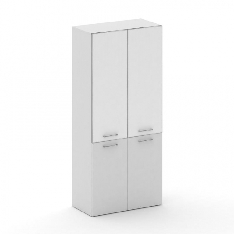 Cross Шкаф широкий высокий CRF.ST-101 white Белый F/Белый Бриллиант UM/Лакобель Белый 896*460*2000