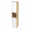 Onix Шкаф высокий узкий правый O.SU-1.4 R (R) white Тиквуд Светлый/Белый Бриллиант/Стекло White 400*