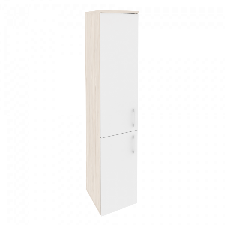 Onix Шкаф высокий узкий левый O.SU-1.3 (L) Денвер Светлый/Белый Бриллиант 400*420*1977