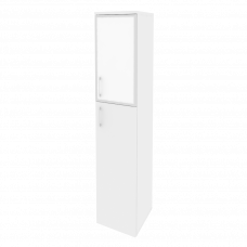 Onix Шкаф высокий узкий правый O.SU-1.7 R (R) white Белый Бриллиант/Стекло White 400*420*1977