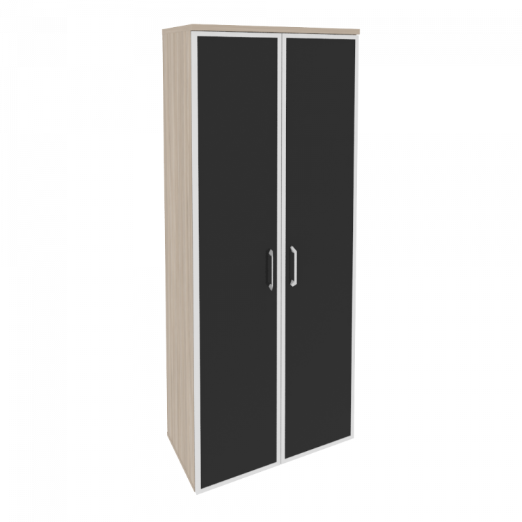 Onix Шкаф высокий широкий O.ST-1.10 R black Дуб Аттик/Cтекло Black 800*420*1977