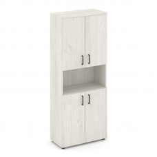 Style Project Шкаф высокий широкий SN.STS.E-107 Дуб Наварра/Черный Ручки 796*400*1982