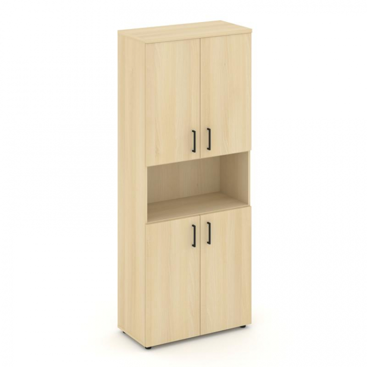 Style Project Шкаф высокий широкий SN.STS.E-107 Акация Лорка/Черный Ручки 796*400*1982