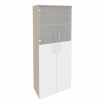 Onix Шкаф высокий широкий O.ST-1.7 Дуб Аттик/Белый Бриллиант 800*420*1977
