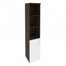 Onix Шкаф высокий узкий левый O.SU-1.1 (L) Дуб Мали/Белый Бриллиант 400*420*1977