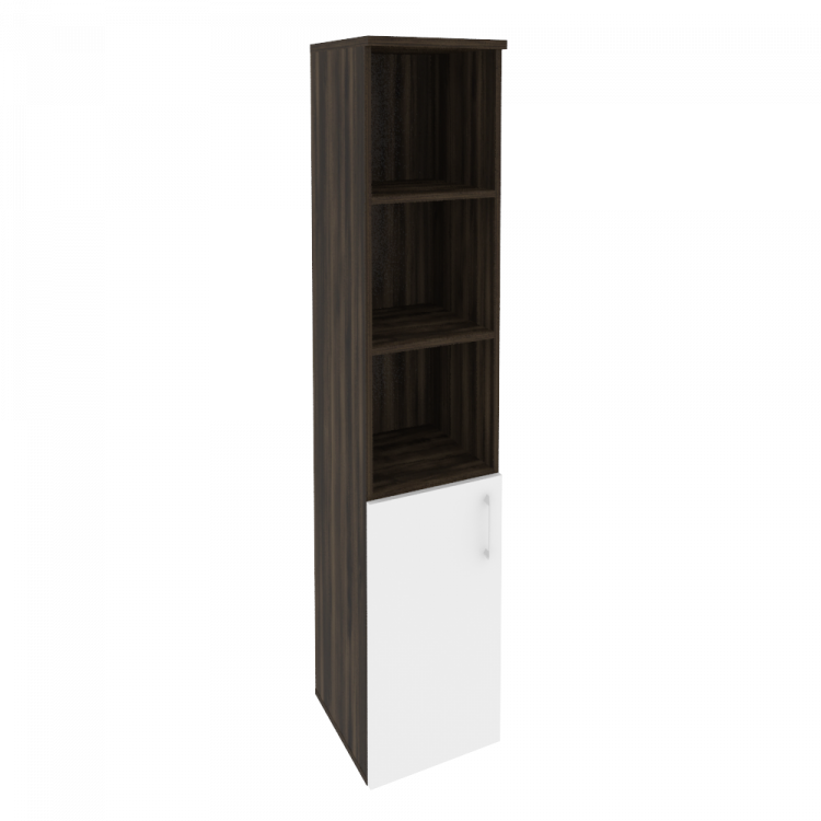 Onix Шкаф высокий узкий левый O.SU-1.1 (L) Дуб Мали/Белый Бриллиант 400*420*1977