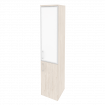 Onix Шкаф высокий узкий правый O.SU-1.2 R (R) white Денвер Светлый/Стекло White 400*420*1977