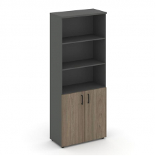 Style Project Шкаф высокий широкий SN.STS-101 Антрацит/Вяз Благородный/Черный Ручки 796*400*1982