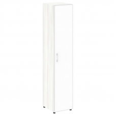 Yalta Шкаф узкий LT.SU-1.10 R (R) white Снежная Патина/Стекло White 400*450*1987