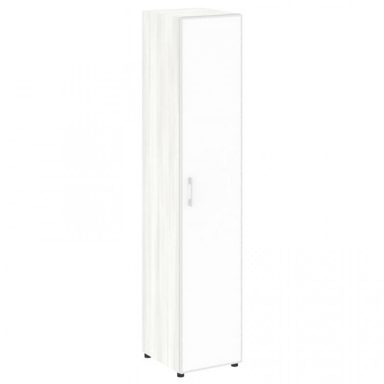 Yalta Шкаф узкий LT.SU-1.10 R (R) white Снежная Патина/Стекло White 400*450*1987