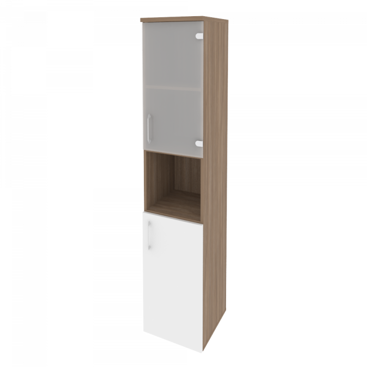 Onix Шкаф высокий узкий правый O.SU-1.4 (R) Дуб Аризона/Белый Бриллиант 400*420*1977