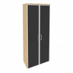 Onix Шкаф высокий широкий O.ST-1.10 R black Тиквуд Светлый/Стекло Black 800*420*1977