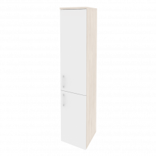 Onix Шкаф высокий узкий правый O.SU-1.3 (R) Денвер Светлый/Белый Бриллиант 400*420*1977